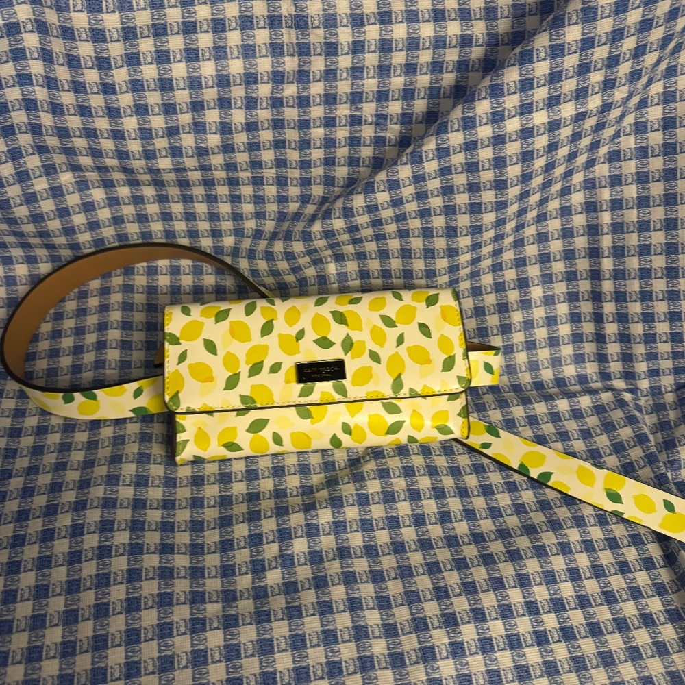 Kate Spade Yellow Lemon Print Belt Bag